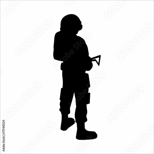 Silhouette of a soldier