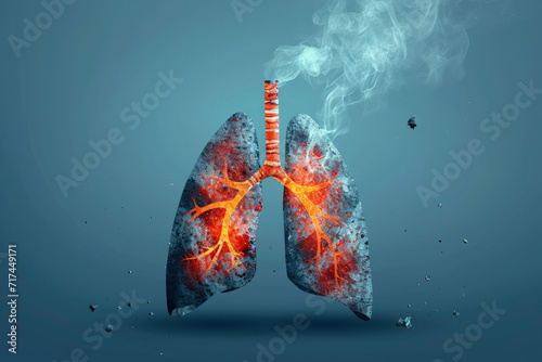 Smoking: Cigarette smoking is a leading cause of lung-related health issues. It can lead to conditions such as chronic obstructive pulmonary disease (COPD) photo