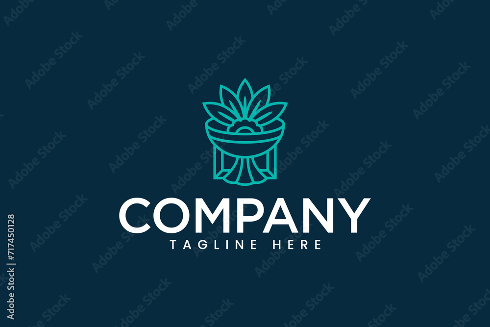 sunflower nature plant logo for feminine business label brand identity sunflower nature plant logo for feminine business label brand identity
