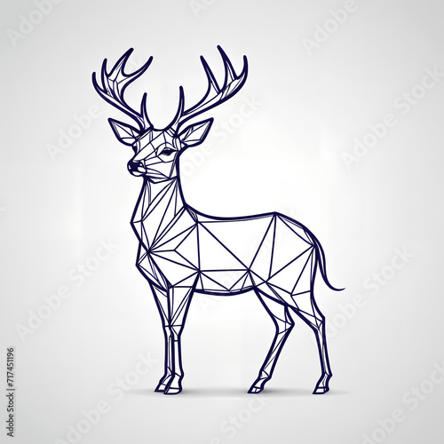 logo geometrical deer © artmozai