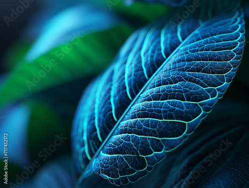 Blue Tree leaf very close up
Generation AI	