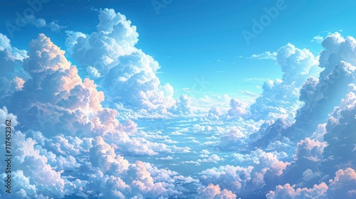 Light Blue Sky Could, Background Banner HD