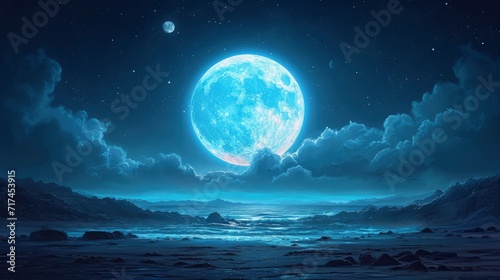 Moon On Dark Night  Background Banner HD