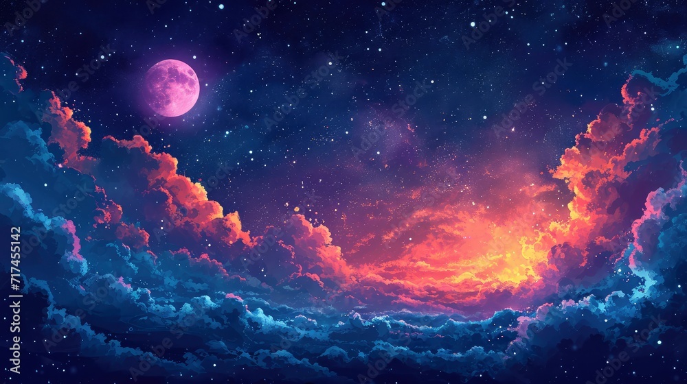 Night Starry Sky Stars Planets Suitable, Background Banner HD