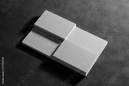 Dark scene with multiple business card 
