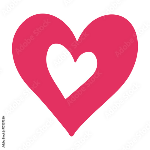 Pink heart icon vector