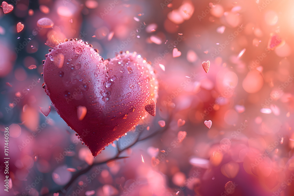 Images for making backgrounds for greeting cards or presentations about fragile love. The illustration filled with little hearts. Spread the whole picture The overall color tone of the image is pink. Images for making backgrounds for greeting cards or presentations about fragile love. The illustration filled with little hearts. Spread the whole picture The overall color tone of the image is pink.