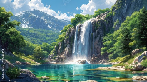 Raisko Praskalo Waterfall Central Balkan National  Background Banner HD
