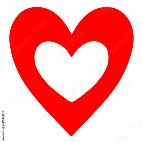 Red heart symbol for Valentines Day