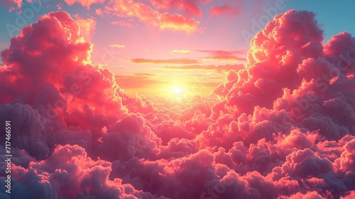 Sunlight On Sky Clouds, Background Banner HD