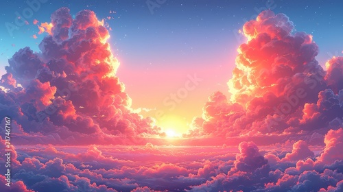 Thick Clouds Sky, Background Banner HD