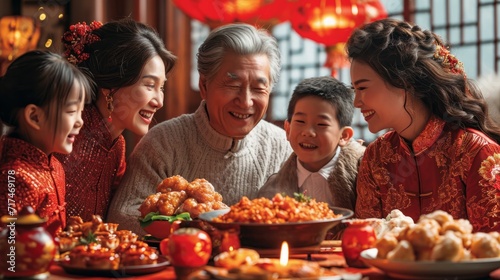 Harmony at the Feast: Lunar New Year's Family Gathering