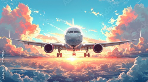 View Clouds Plane, Background Banner HD