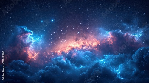 View Milky Way Galaxy Cygnus Cepheus, Background Banner HD photo