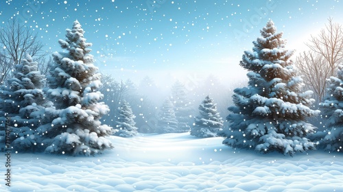 White Blue Christmas Winter Background Snow, Background Banner HD © Alex Cuong