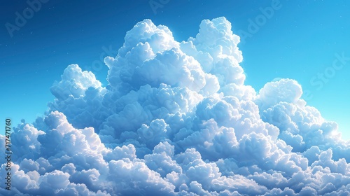 White Clouds Blue Sky Beautiful Day, Background Banner HD