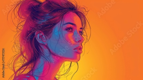 Young Woman Thinking Looking Away Cup, Background Banner HD