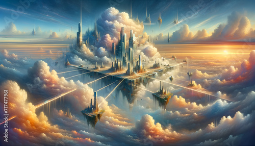 Ethereal City Among the Clouds