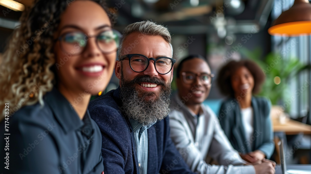 diverse team of finance professionals collaborating in a modern office settin