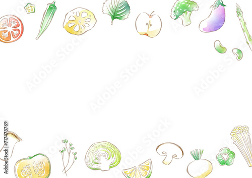 simple line illustration of vegetables