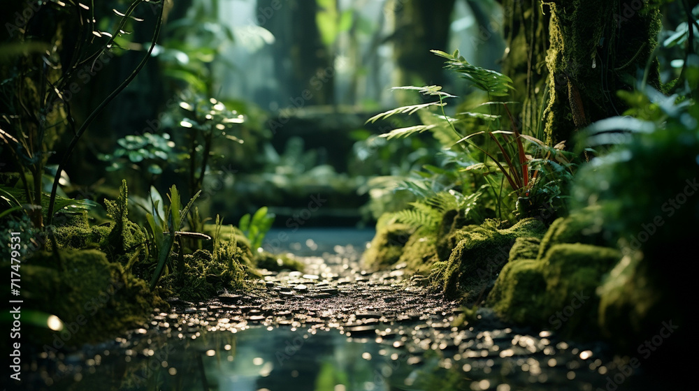 fern in the water high definition(hd) photographic creative image fern in the water high definition(hd) photographic creative image