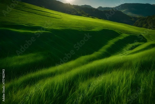 green field and mountains © malik