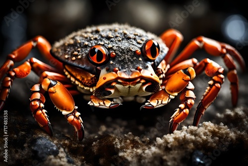 red crab on the beach