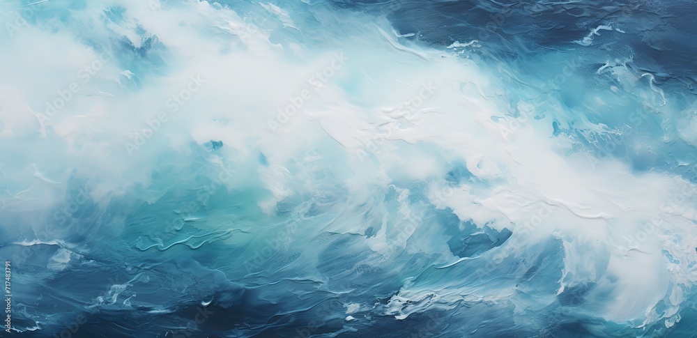 An abstract background of blue sea water waves