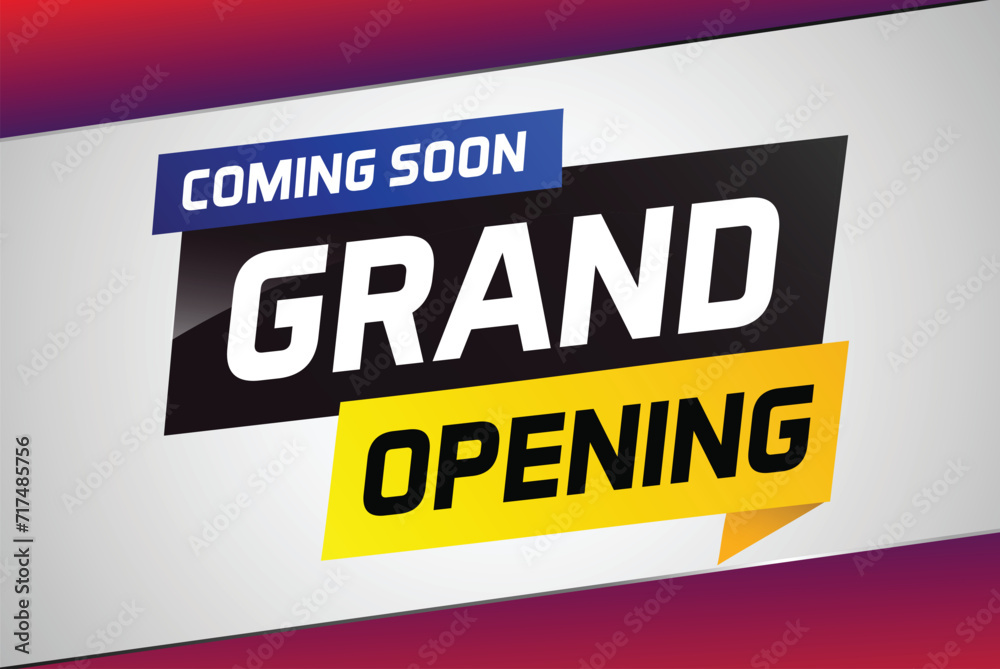 coming soon grand opening word concept vector illustration and 3d, web, mobile app, poster, banner, flyer, background, gift card, coupon, label, wallpaper	
