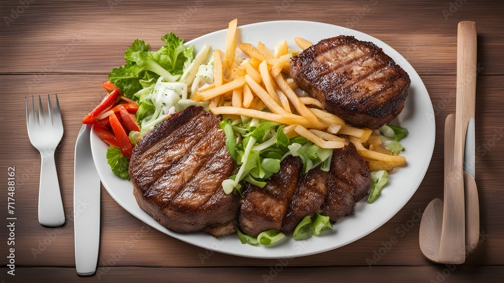 grilled steak with vegetables grilled steak with vegetables