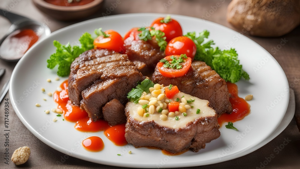 beef steak with vegetables