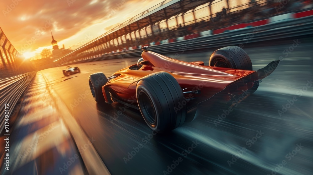 The camera hones in on the leading car as it inches closer and closer to the finish line the driver determined to claim the ultimate victory. The camera hones in on the leading car as it inches closer and closer to the finish line the driver determined to claim the ultimate victory.