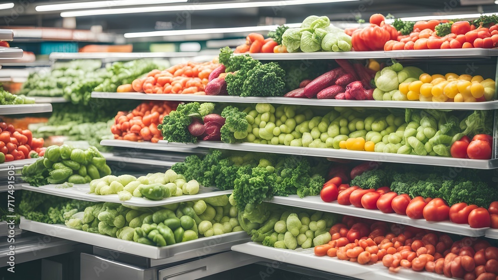 vegetables in supermarket