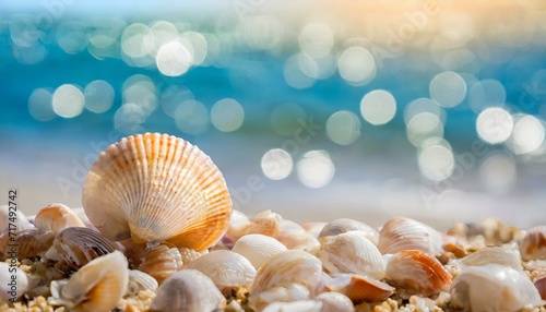 Seaside Enchantment: Bokeh Seascape with a Tiny Seashell" © Sadaqat