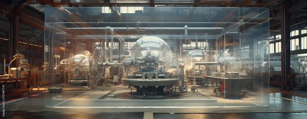 Sci-fi style futuristic large-scale processing factory Sci-fi style futuristic large-scale processing factory