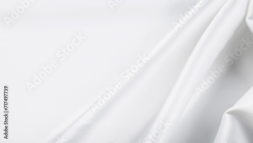 Abstract smooth elegant white silk or satin luxury cloth texture can use as wedding background. Copy space
