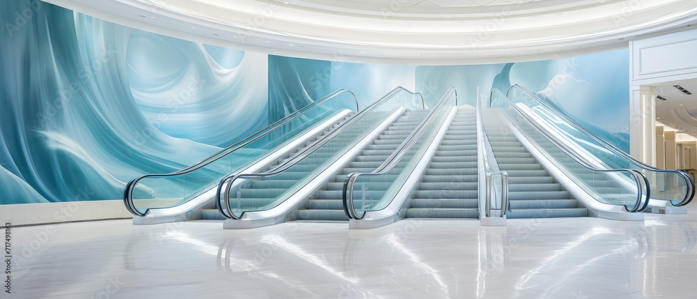 Elegant Indoor Ambiance with Elevator and Staircase Elegant Indoor Ambiance with Elevator and Staircase