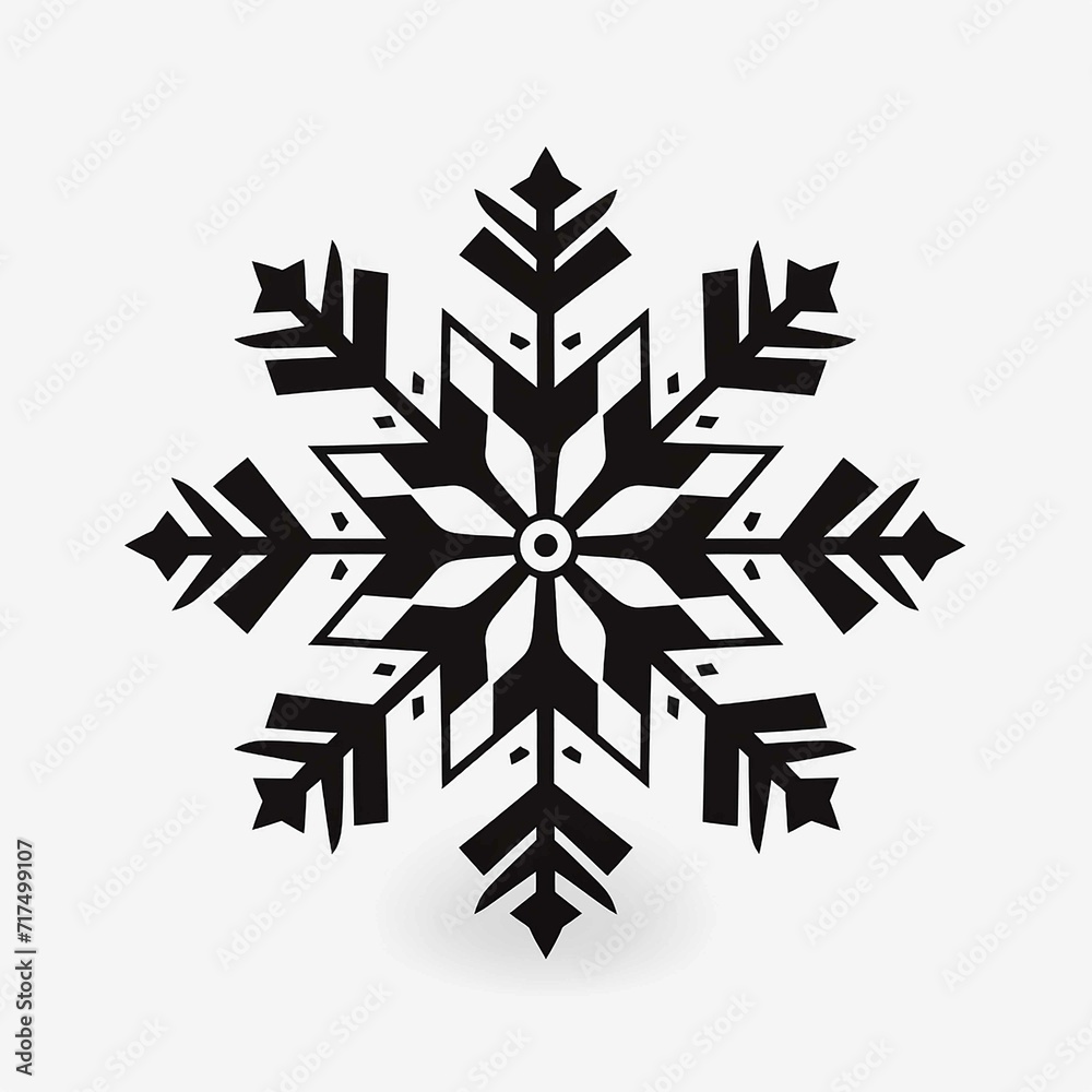 White and dark snowflake clip art, white background White and dark snowflake clip art, white background