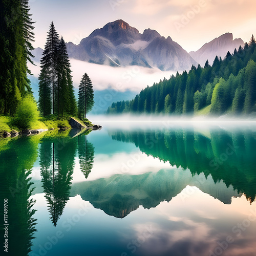A Background with landscape  lakes  trees  water