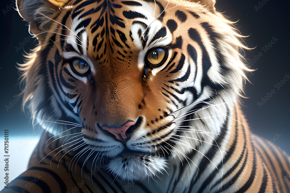 Obraz premium portrait of a tiger. Generative AI