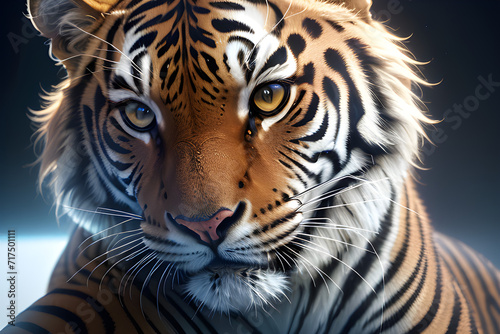 portrait of a tiger. Generative AI