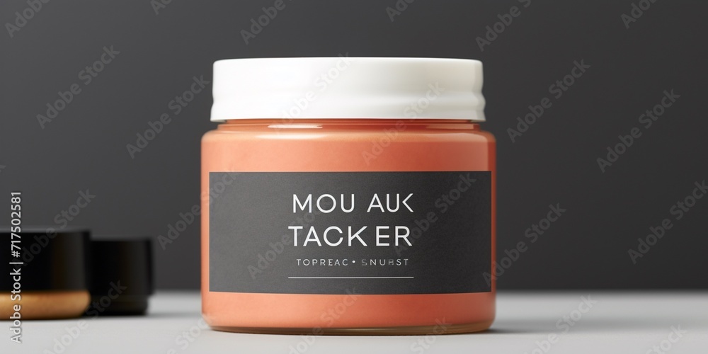 Craft a blank moisturizer jar mockup with customizable jar color and label details.