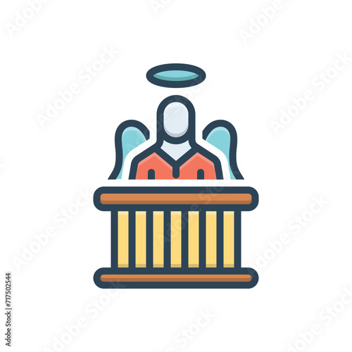 Color illustration icon for innocence