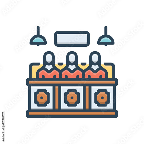 Color illustration icon for jury