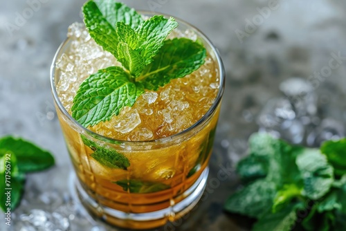 Mint Julep Cocktail bourbon syrup bitters mint