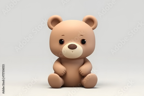 3d rendering cute Bear cartoon