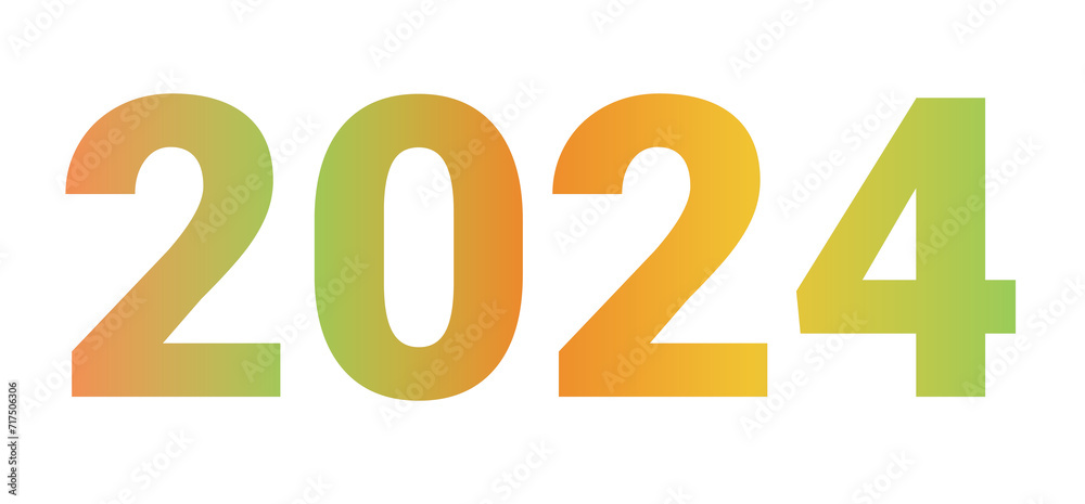 the number two thousand and twenty-four with combined color gradations which refers to an aesthetic and harmonious color combination
the number two thousand and twenty-four with combined color gradations which refers to an aesthetic and harmonious color combination