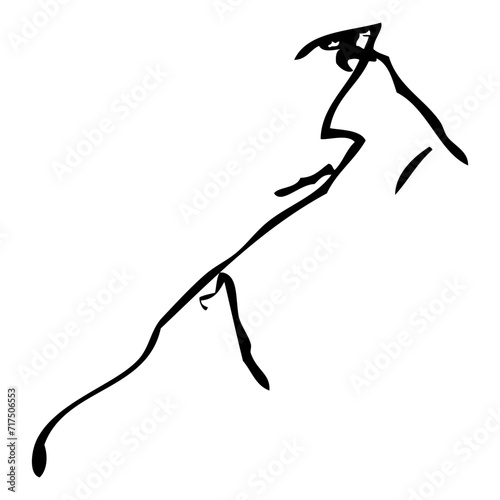 crack, simple vector hand draw sketch doodle, isolated on white
