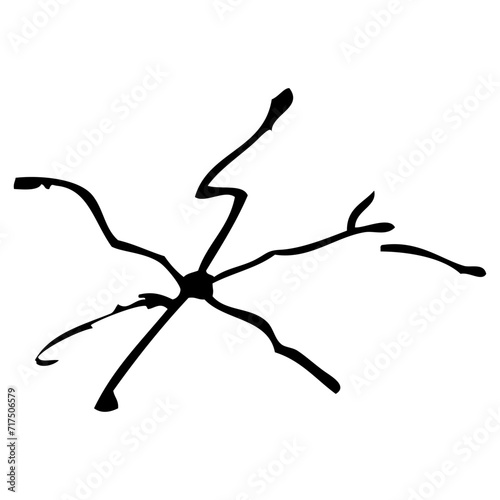 crack, simple vector hand draw sketch doodle, isolated on white
