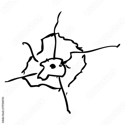 crack, simple vector hand draw sketch doodle, isolated on white